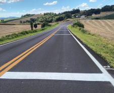 Serviços de reforço da sinalização na PR-566 entre Francisco Beltrão e Itapejara do Oeste