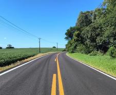 Serviços de reforço da sinalização na PR-566 entre Francisco Beltrão e Itapejara do Oeste