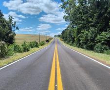 Serviços de reforço da sinalização na PR-566 entre Francisco Beltrão e Itapejara do Oeste