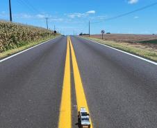 Serviços de reforço da sinalização na PR-566 entre Francisco Beltrão e Itapejara do Oeste