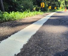 Serviços de reforço da sinalização na PR-566 entre Francisco Beltrão e Itapejara do Oeste