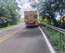 Serviços de reforço da sinalização na PR-566 entre Francisco Beltrão e Itapejara do Oeste
