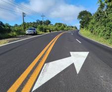 Serviços de reforço da sinalização na PR-566 entre Francisco Beltrão e Itapejara do Oeste