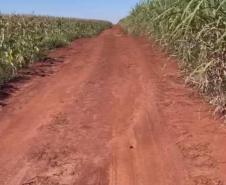 Ponte sobre o córrego Genúncia em Floraí - estrada de acesso