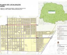 Mapa indicando os trechos da Av. Dom Pedro II e Rua Verônica Novak Roman