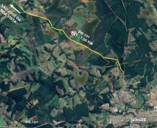 Mapa da PR-151 em Sengés
