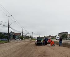 PR-412 duplicação entre Matinhos e Praia de Leste - regularização de subleito