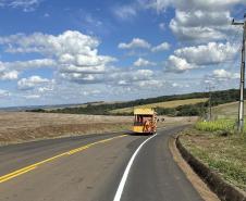 PR-662 sinalização horizontal em Foz do Jordão
