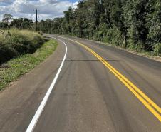 PR-662 sinalização horizontal em Foz do Jordão