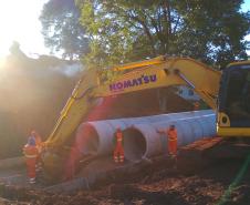 PR-239 pavimentação entre Mato Rico e Roncador - sistema de drenagem de águas