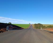 PR-090 obra de pavimentação em Rebouças