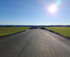 PR-090 obra de pavimentação em Rebouças