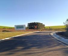 PR-090 obra de pavimentação em Rebouças