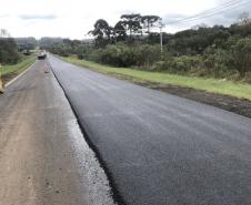 Serviços de conservação na PR-170 em Pinhão