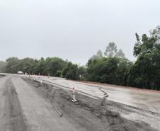 PR-460 em Pitanga - danos causados pelas chuvas