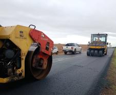 Rodovia entre Itapejara do Oeste e Bom Sucesso do Sul recebe conservação do pavimento