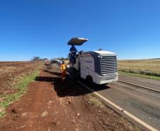 Rodovia de Marechal Cândido Rondon tem pare-e-siga para obras do DER/PR