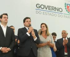 Governador Carlos Massa Ratinho Júnior dá posse ao secretário de Estado da Infrestrurura e Logística, Sandro Alex, e ao diretor do Departamento de Estradas e Rodagem (DER), João Alfredo zampieri - Curitiba, 13/02/2019 - Foto: Rodrigo Félix Leal/ANPr