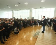 Governador Carlos Massa Ratinho Júnior dá posse ao secretário de Estado da Infrestrurura e Logística, Sandro Alex, e ao diretor do Departamento de Estradas e Rodagem (DER), João Alfredo zampieri - Curitiba, 13/02/2019 - Foto: Rodrigo Félix Leal/ANPr