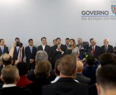 Governador Carlos Massa Ratinho Júnior dá posse ao secretário de Estado da Infrestrurura e Logística, Sandro Alex, e ao diretor do Departamento de Estradas e Rodagem (DER), João Alfredo zampieri  -  Curitiba, 13/02/2019  -  Foto: Jaelson Lucas/ANPr