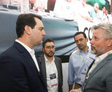 O governador Carlos Massa Ratinho Júnior esteve nesta terça-feira (19) na Intermodal South America 2019, maior feira do setor de logística e comércio exterior da América Latina, onde o Estado está presente com um estande dos Portos do Paraná.  -  São Paulo, 19/03/2019  -  Foto: Rodrigo Félix Leal/ANPr