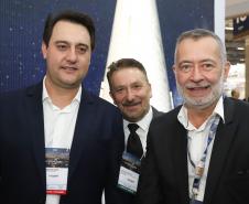 O governador Carlos Massa Ratinho Júnior esteve nesta terça-feira (19) na Intermodal South America 2019, maior feira do setor de logística e comércio exterior da América Latina, onde o Estado está presente com um estande dos Portos do Paraná.  -  São Paulo, 19/03/2019  -  Foto: Rodrigo Félix Leal/ANPr