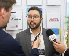 O governador Carlos Massa Ratinho Júnior esteve nesta terça-feira (19) na Intermodal South America 2019, maior feira do setor de logística e comércio exterior da América Latina, onde o Estado está presente com um estande dos Portos do Paraná.  Na foto, o diretor-presidente dos Portos do Paraná, Luiz Fernando Garcia da Silva  -  São Paulo, 19/03/2019  -  Foto: Rodrigo Félix Leal/ANPr