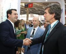 O governador Carlos Massa Ratinho Júnior esteve nesta terça-feira (19) na Intermodal South America 2019, maior feira do setor de logística e comércio exterior da América Latina, onde o Estado está presente com um estande dos Portos do Paraná.  -  São Paulo, 19/03/2019  -  Foto: Rodrigo Félix Leal/ANPr