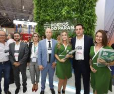 O governador Carlos Massa Ratinho Júnior esteve nesta terça-feira (19) na Intermodal South America 2019, maior feira do setor de logística e comércio exterior da América Latina, onde o Estado está presente com um estande dos Portos do Paraná.  -  São Paulo, 19/03/2019  -  Foto: Rodrigo Félix Leal/ANPr