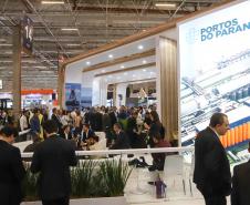 O governador Carlos Massa Ratinho Júnior esteve nesta terça-feira (19) na Intermodal South America 2019, maior feira do setor de logística e comércio exterior da América Latina, onde o Estado está presente com um estande dos Portos do Paraná.  -  São Paulo, 19/03/2019  -  Foto: Rodrigo Félix Leal/ANPr