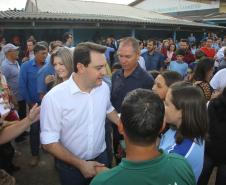 Governador Carlos Massa Ratinho Junior autoriza o início das obras de pavimentação de 9 quilômetros da estrada do Socavão, em Castro. Foto: Jaelson Lucas/ANPr