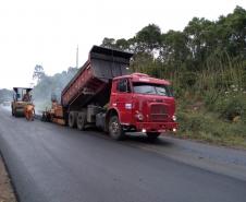 recapeamento da rodovia PR-170, trecho Entr. BR-153(Jangada do Sul) - Bituruna. Executados 25 km do total de 46,27 km.  -  Curitiba, 02/04/2019  -  Foto: Divulgação DER/SEIL