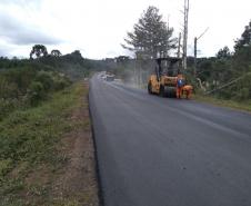 recapeamento da rodovia PR-170, trecho Entr. BR-153(Jangada do Sul) - Bituruna. Executados 25 km do total de 46,27 km.  -  Curitiba, 02/04/2019  -  Foto: Divulgação DER/SEIL