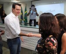 O governador Carlos Massa Ratinho Júnior anuncia medidas para melhoria viária no município de Paranaguá. Foto: José Fernando Ogura/ANPr
