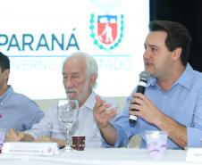 O governador Carlos Massa Ratinho Junior  participa de coletiva na Expolondrina nesta quarta-feira (10).  Londrina, 10/04/2019 -  Foto: Rodrigo Félix Leal/ANPr