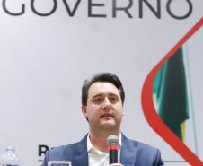 O governador Carlos Massa Ratinho Junior participa de reunião com associados do Sinduscon-PR nesta terça-feira (7) apresentando um balanço dos 120 dias de gestão do Estado. Curitiba, 07/05/2019 - Foto: Rodrigo Felix Leal/ANPr
