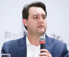 O governador Carlos Massa Ratinho Junior participa de reunião com associados do Sinduscon-PR nesta terça-feira (7) apresentando um balanço dos 120 dias de gestão do Estado. Curitiba, 07/05/2019 - Foto: Rodrigo Felix Leal/ANPr