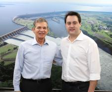 Governador carlos Massa Ratinho Junior durante encontro com o diretor - geral brasileiro da Itaipu Binacional, general Joaquin Silva e Luna  -  Foz do Iguaçu, 12/06/2019  -  Foto: Rodrigo Félix Leal/ANPr