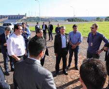 Governador carlos Massa Ratinho Junior durante encontro com o diretor - geral brasileiro da Itaipu Binacional, general Joaquin Silva e Luna  -  Foz do Iguaçu, 12/06/2019  -  Foto: Rodrigo Félix Leal/ANPr