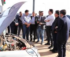 Governador carlos Massa Ratinho Junior durante encontro com o diretor - geral brasileiro da Itaipu Binacional, general Joaquin Silva e Luna  -  Foz do Iguaçu, 12/06/2019  -  Foto: Rodrigo Félix Leal/ANPr