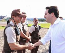 Governador carlos Massa Ratinho Junior durante encontro com o diretor - geral brasileiro da Itaipu Binacional, general Joaquin Silva e Luna  -  Foz do Iguaçu, 12/06/2019  -  Foto: Rodrigo Félix Leal/ANPr