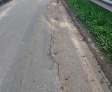 O Departamento de Estradas de Rodagem do Paraná (DER/PR) alerta que a PR-340 continua totalmente interditada no trecho que vai do entroncamento com a BR-153 até o trevo da PR-160, entre os municípios de Tibagi e Telêmaco Borba, na região dos Campos Gerais.  Foto: Divulgação DER