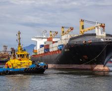 Nesta sexta-feira (14), as operações e manobras de atracação e desatracação de navios nos Portos do Paraná foram intensas. No mesmo ritmo seguem durante todo o final de semana. A previsão da Diretoria de Operações é que o cais público e píeres de Paranaguá sejam 100% ocupados nos próximos dias.Foto: Claudio Neves/Portos do Paraná