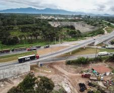 O governador Carlos Massa Ratinho Júnior inaugura nesta quinta-feira (10) , o viaduto da BR-277 e as obras de ampliação do Terminal de Contêineres de Paranaguá (TCP).Paranaguá, 09/10/2019 -  Foto: Geraldo Bubniak/AEN