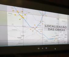 O governador Carlos Massa Ratinho Junior e o secretário de Infraestrutura e Logística, Sandro Alex, divulgaram nesta segunda-feira (21), quais as obras aprovadas pelo Governo do Estado para serem realizadas com os recursos do acordo de leniência firmado entre a concessionária Rodonorte e o Ministério Público Federal (MPF)