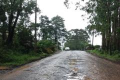 Trecho não pavimentado da PR-160 entre Imbaú e Reserva, após chuva
