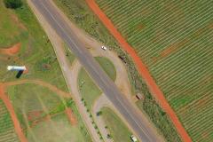 Imagem de drone de rodovia