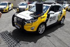 Veículos da marca Chevrolet, caracterizados de fábrica e equipados com blindagem, tablet, impressora, bafômetro, bloqueador de fugas e internet.