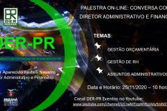 Live com Diretor Administrativo e Financeiro vai tratar de orçamento e pessoal