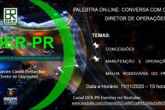 Live com Diretor de Operações vai tratar de concessões e malha rodoviária